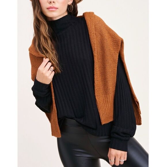 Long sleeve ribbed soft top - Picture 2 of 3